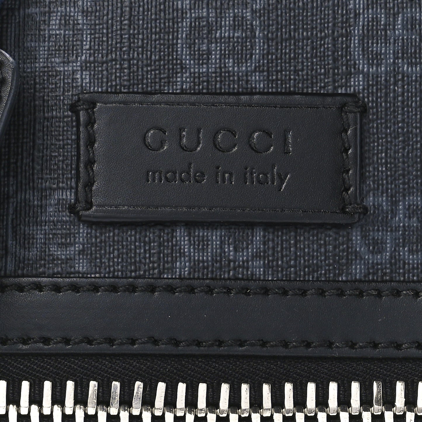 GG Supreme Monogram Web Small Flat Messenger Bag Black Grey