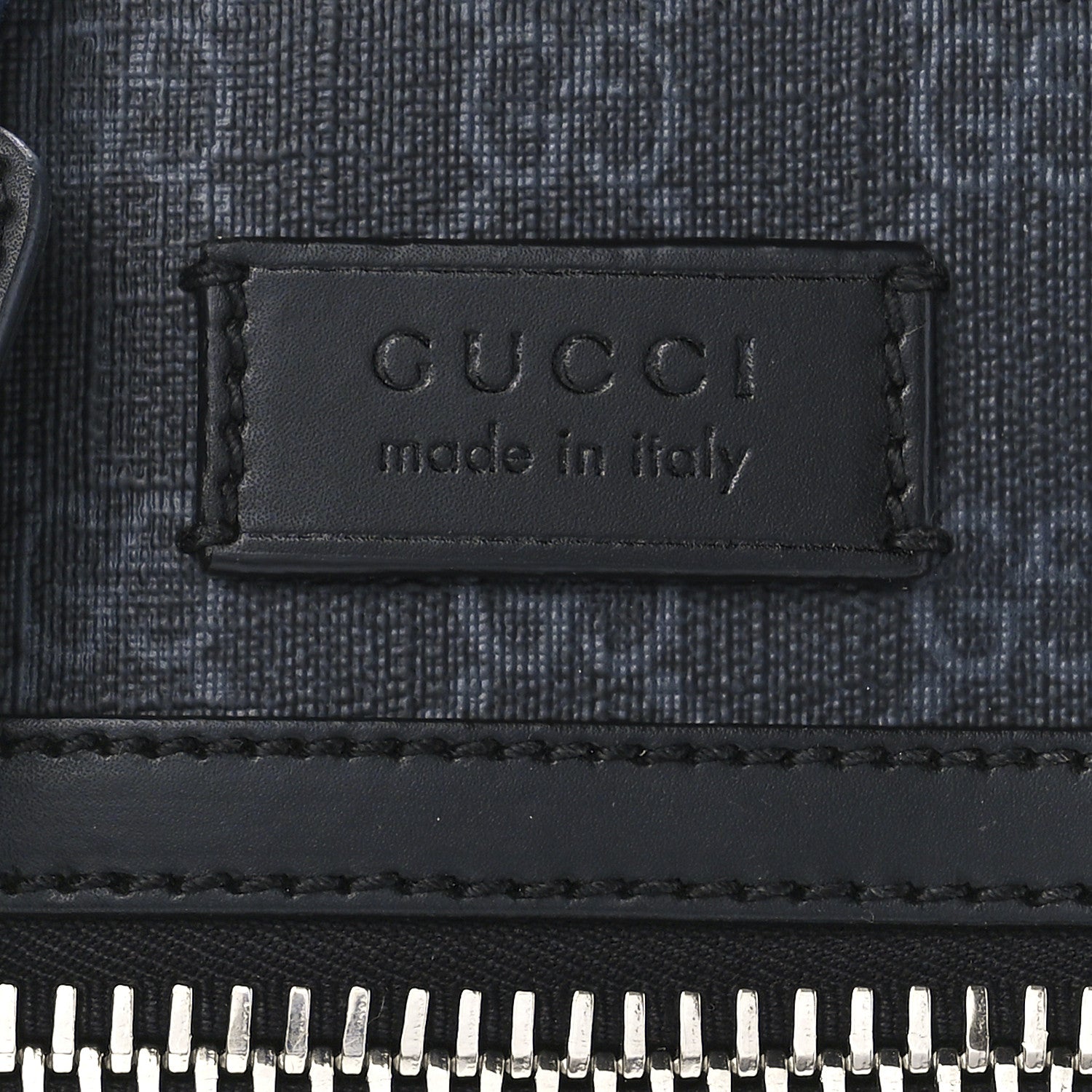 Gucci GG Supreme Monogram Web Small Flat Messenger Bag Black Grey 8 of 12