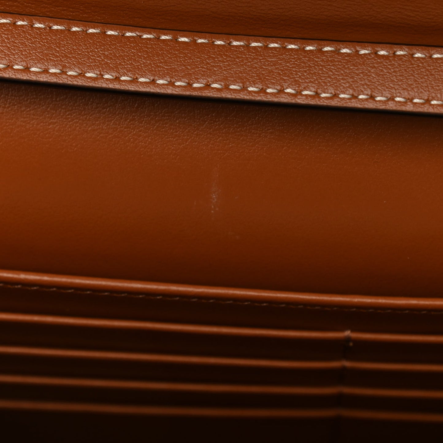 Triomphe Canvas Lambskin Wallet On Strap Tan