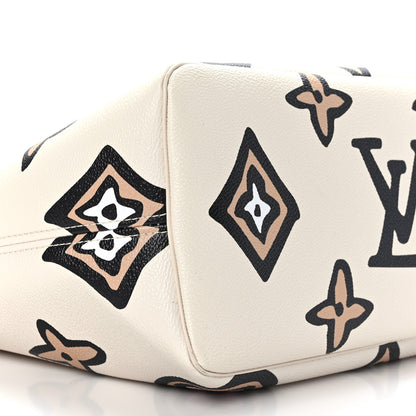 Louis Vuitton Monogram Giant Wild at Heart Neverfull MM Creme 7 of 8