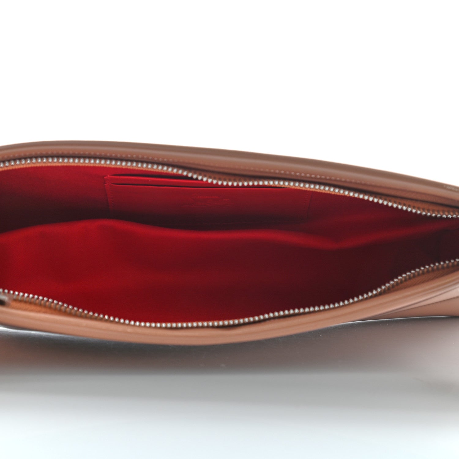 Christian Louboutin Patent Loubi Twist Zip Clutch Bag Nude 7 of 8