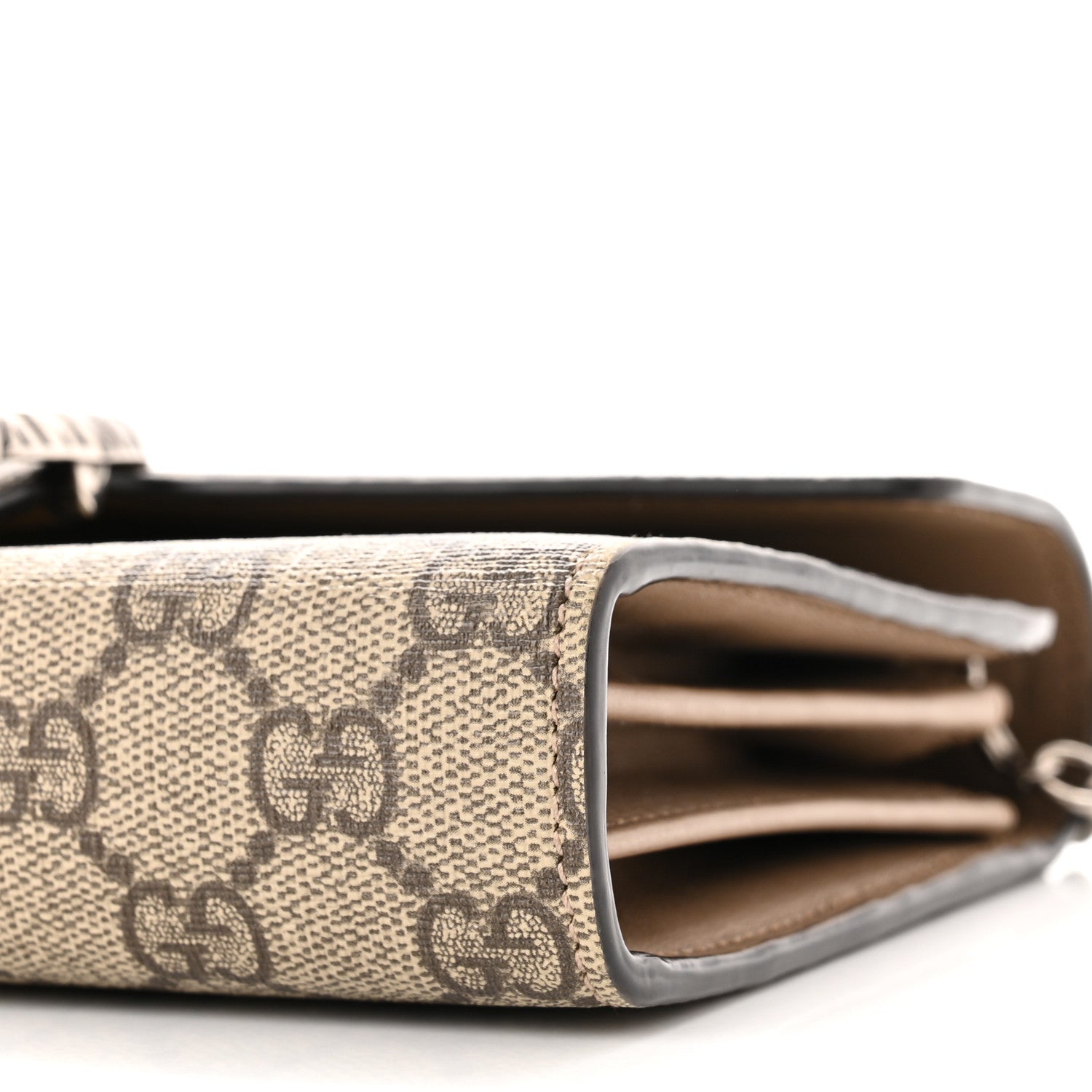 Gucci GG Supreme Monogram Mini Dionysus Chain Wallet Beige Taupe 10 of 12