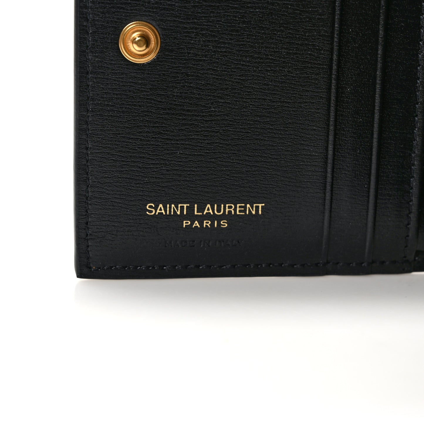 Calfskin Compact Zip Wallet Black