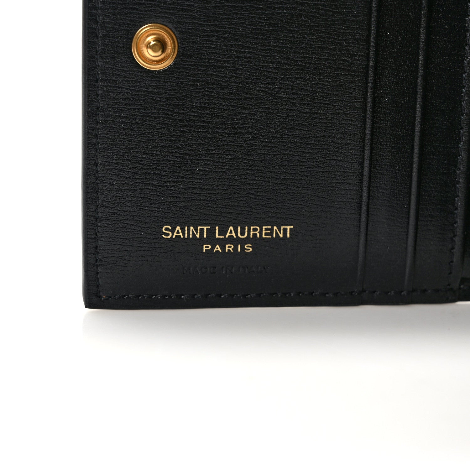 Saint Laurent Calfskin Compact Zip Wallet Black 6 of 6