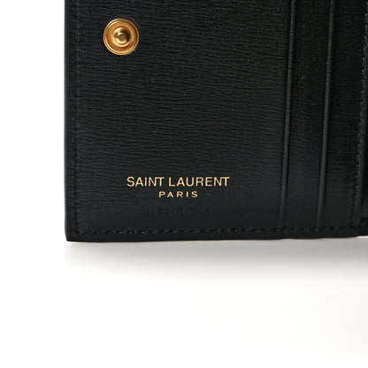 Saint Laurent Calfskin Compact Zip Wallet Black 6 of 6