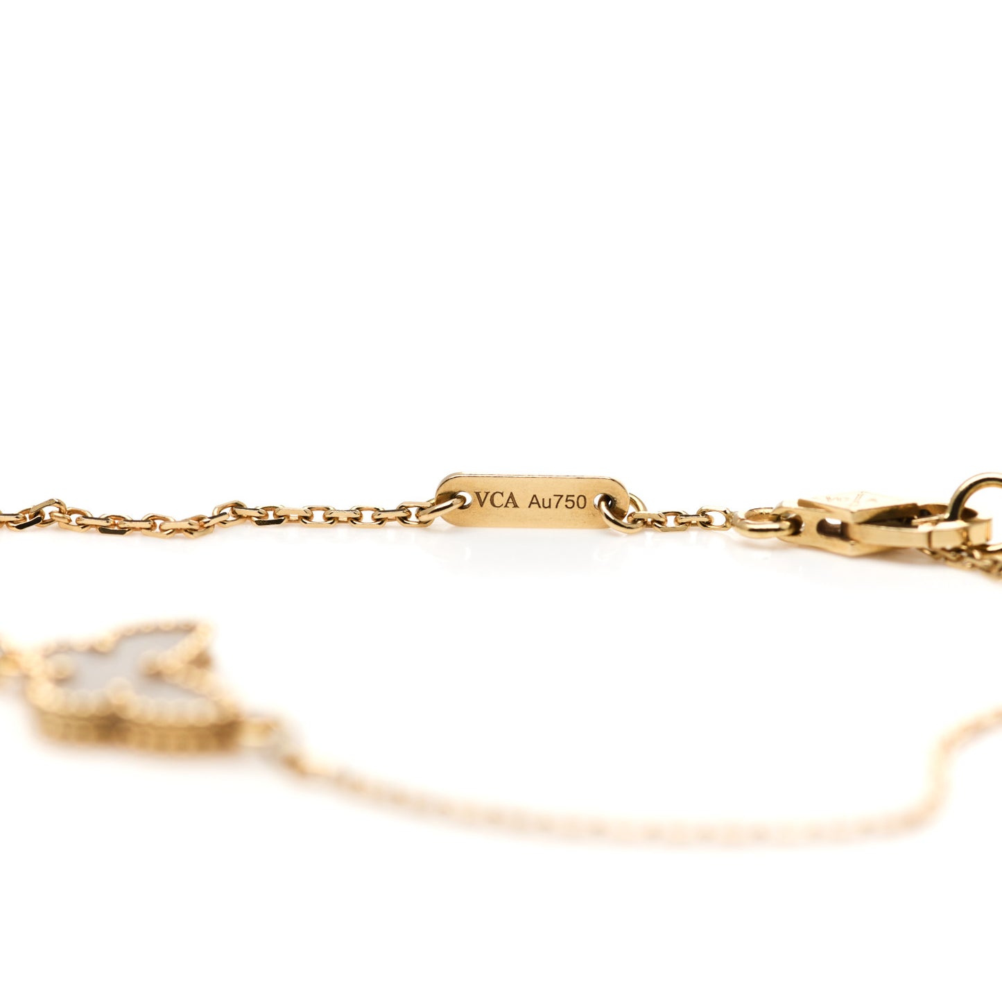 18K Yellow Gold Mother of Pearl Sweet Alhambra Butterfly Bracelet