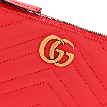 Gucci Calfskin Matelasse Chevron GG Marmont Sling Shoulder Bag Rosso 11 of 11