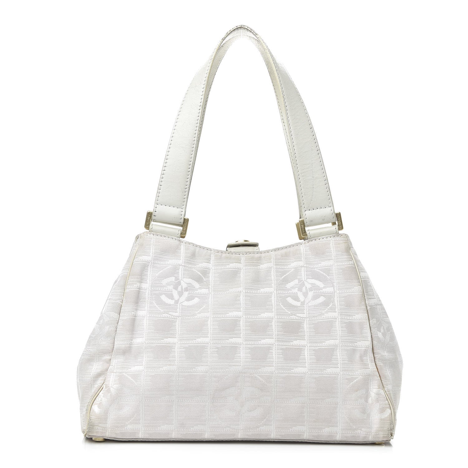 Chanel Nylon Travel Shoulder Bag White 1 of 16