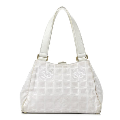 Chanel Nylon Travel Shoulder Bag White 1 of 16
