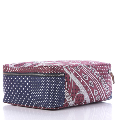 Hermes Silk Eperon d'Or Bandana Travelsilk PM Cube Bordeaux Bleu Marine 4 of 11