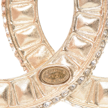 Chanel Baguette Crystal CC Brooch Gold 4 of 4
