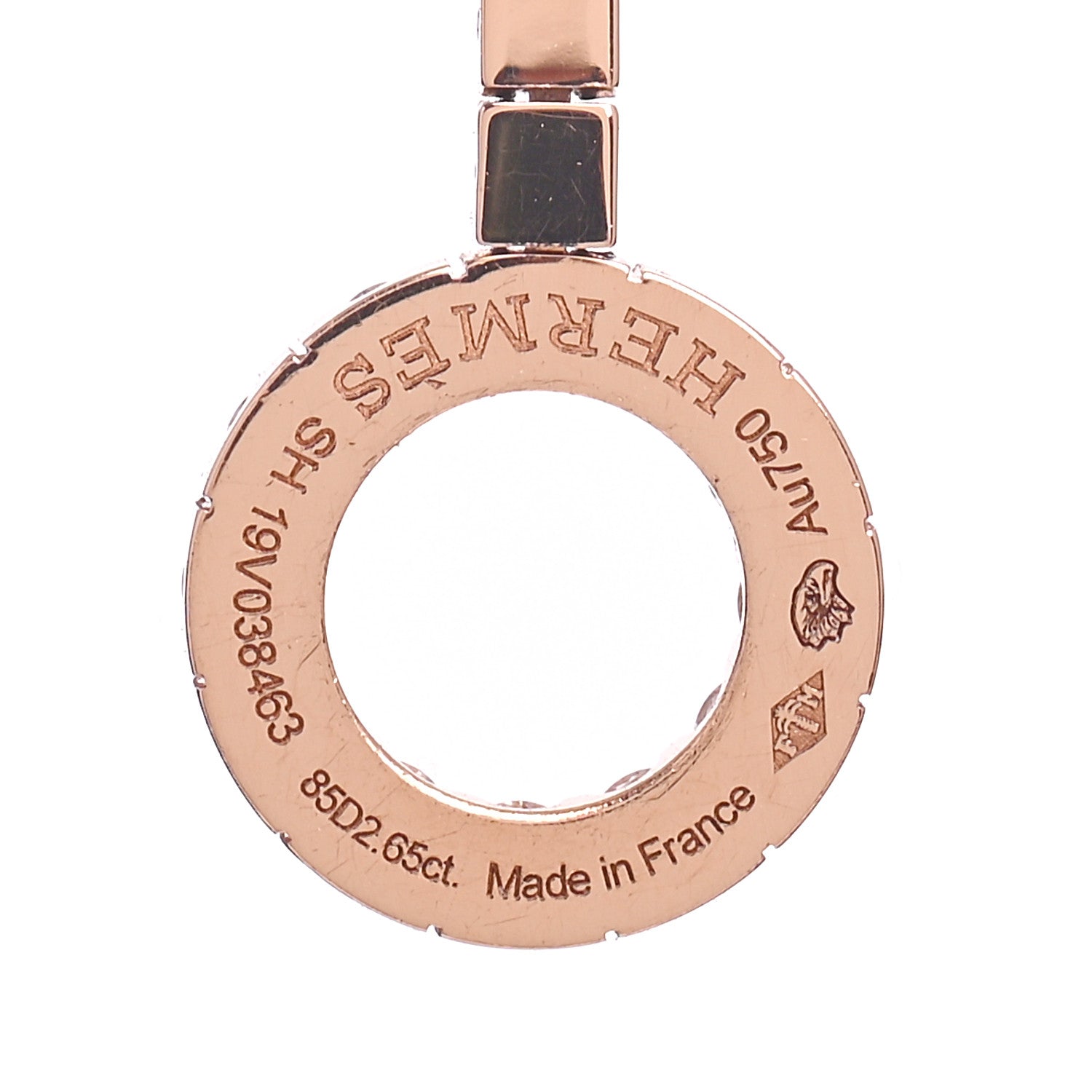 Hermes 18K Rose Gold Diamond Finesse Link Bracelet SH 4 of 5