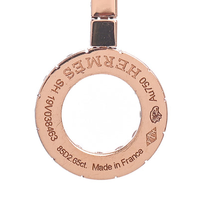 Hermes 18K Rose Gold Diamond Finesse Link Bracelet SH 4 of 5