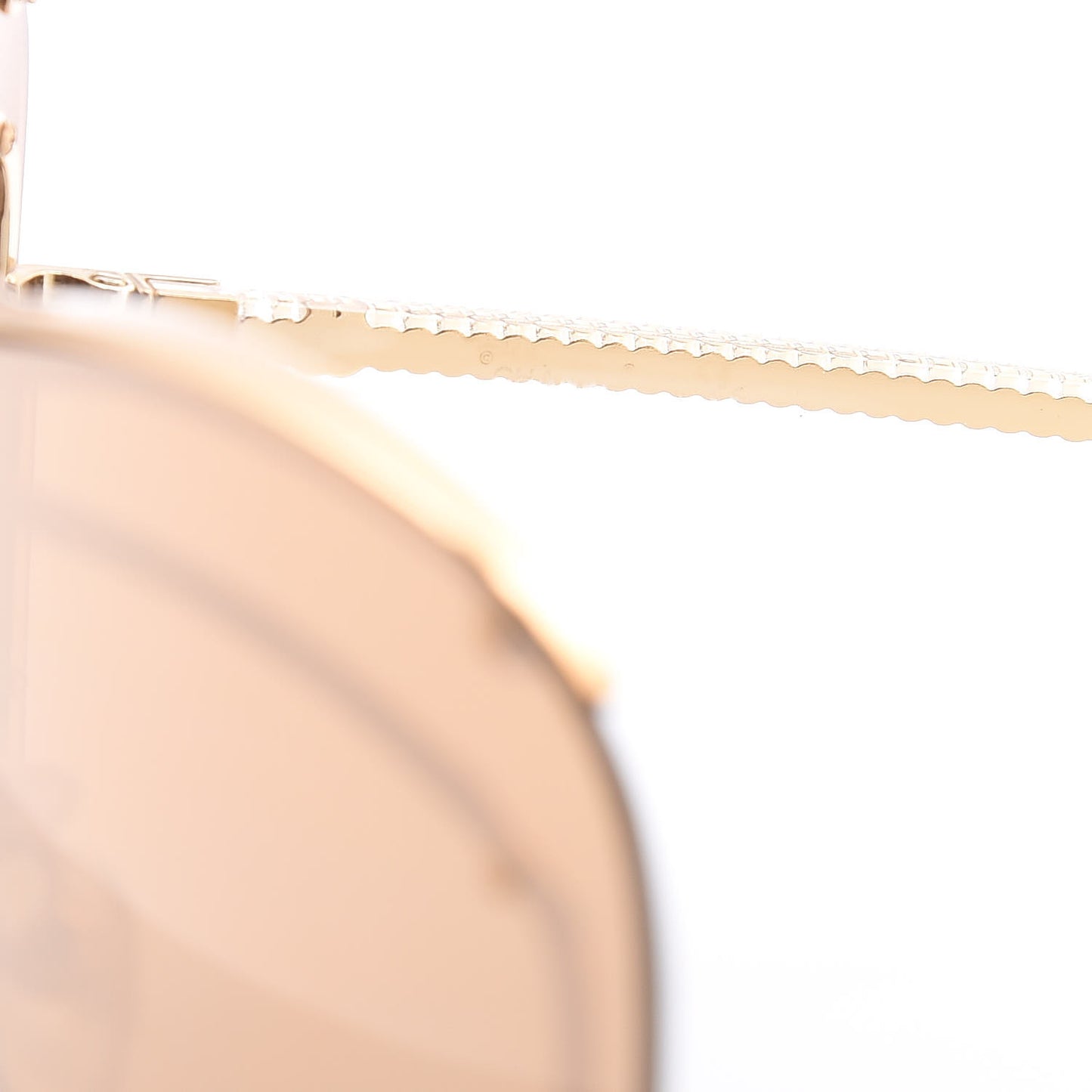 Rimless Shield Chain Sunglasses 71262 Gold