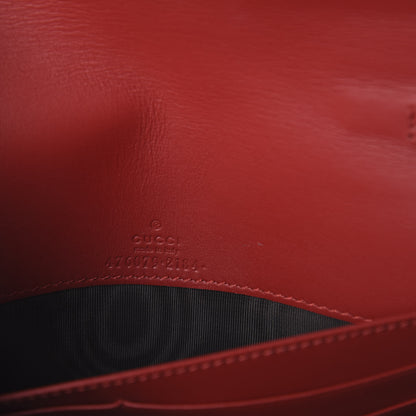 Gucci Calfskin Queen Margaret Chain Wallet Blue Agata Hibiscus Red Mystic White 5 of 7