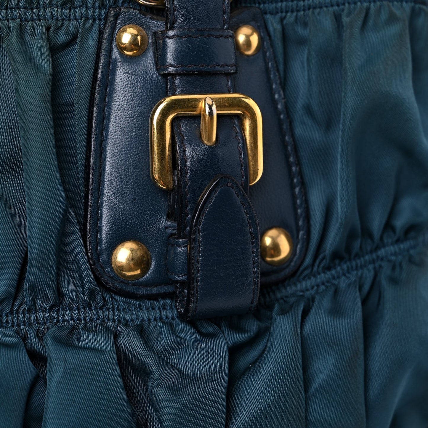 Tessuto Nylon Nappa Gaufre Shopping Satchel Baltico