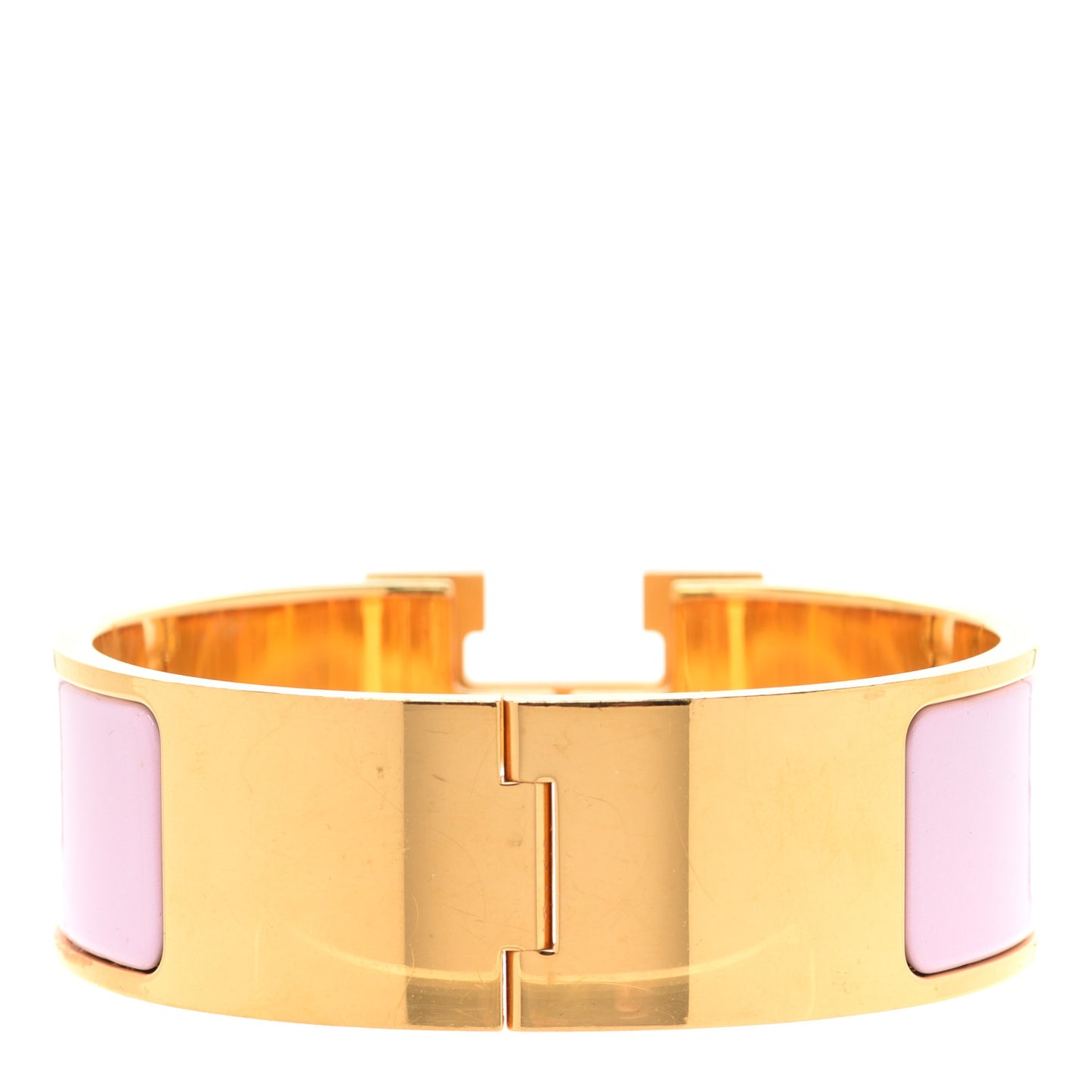 Enamel Wide Clic Clac H Bracelet PM Rose Dragee