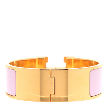 Hermes Enamel Wide Clic Clac H Bracelet PM Rose Dragee 3 of 7
