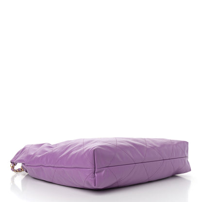 Chanel Shiny Calfskin Quilted Chanel 22 Purple 5 of 12