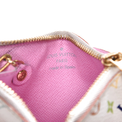 Louis Vuitton Monogram Multicolor Key Pouch White Litchi 6 of 8