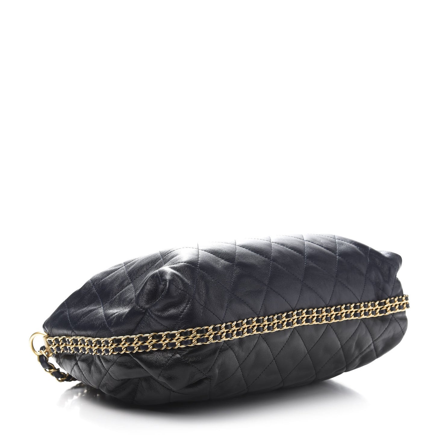 Calfskin Quilted Coco Shelter Bowling Bag Navy
