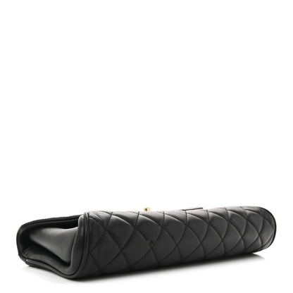 Chanel Lambskin Quilted Fold Up Again Clutch Black 4 of 8