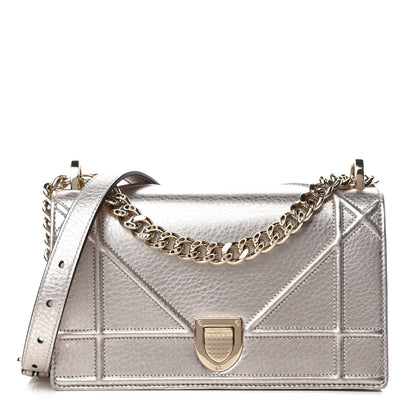 Christian Dior Metallic Grained Calfskin Small Diorama Flap Bag Copper 1 of 10