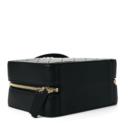 Chanel Calfskin Quilted Travel Kit Vanity Case Black 3 of 10