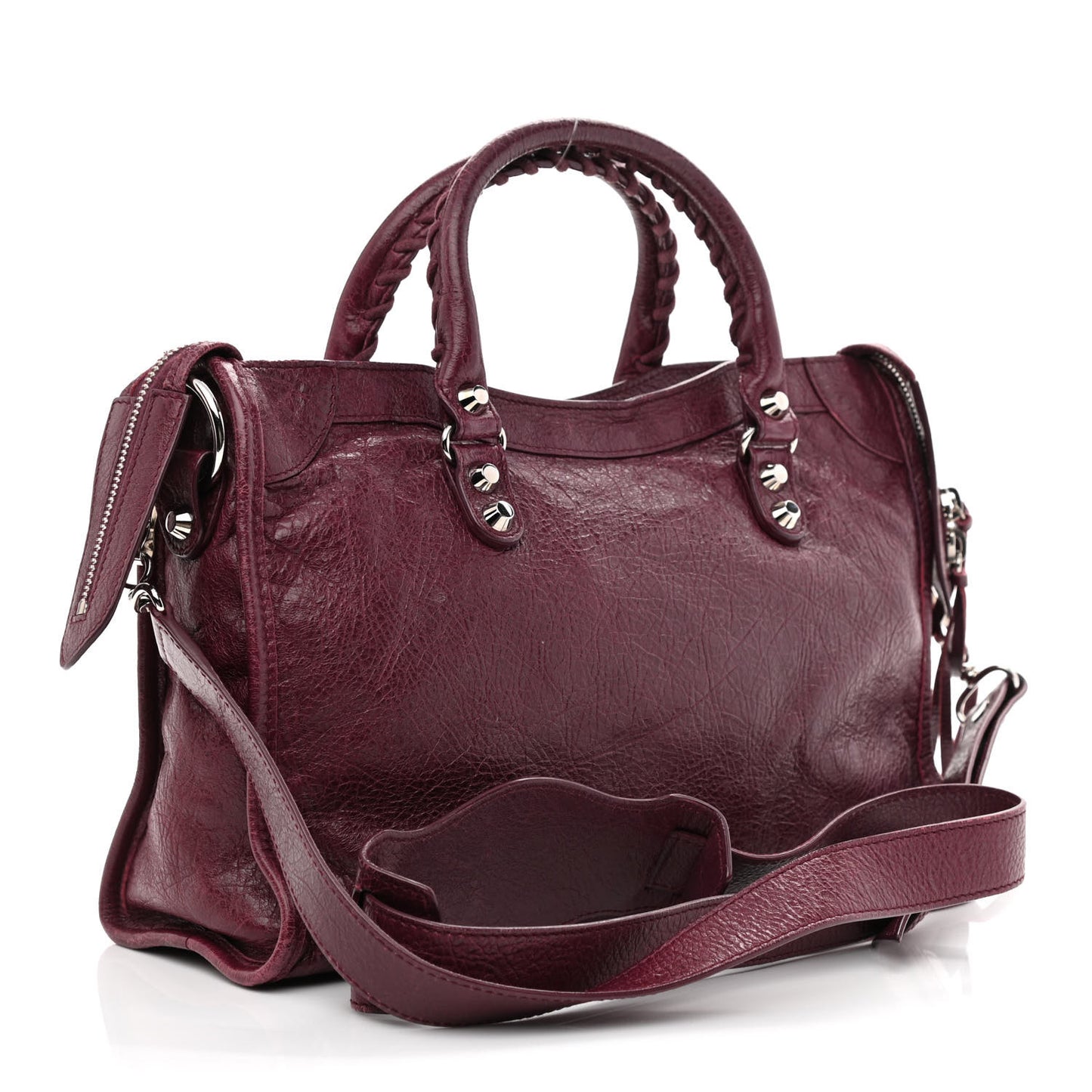 Agneau Classic Silver Hardware S City Violet Prune