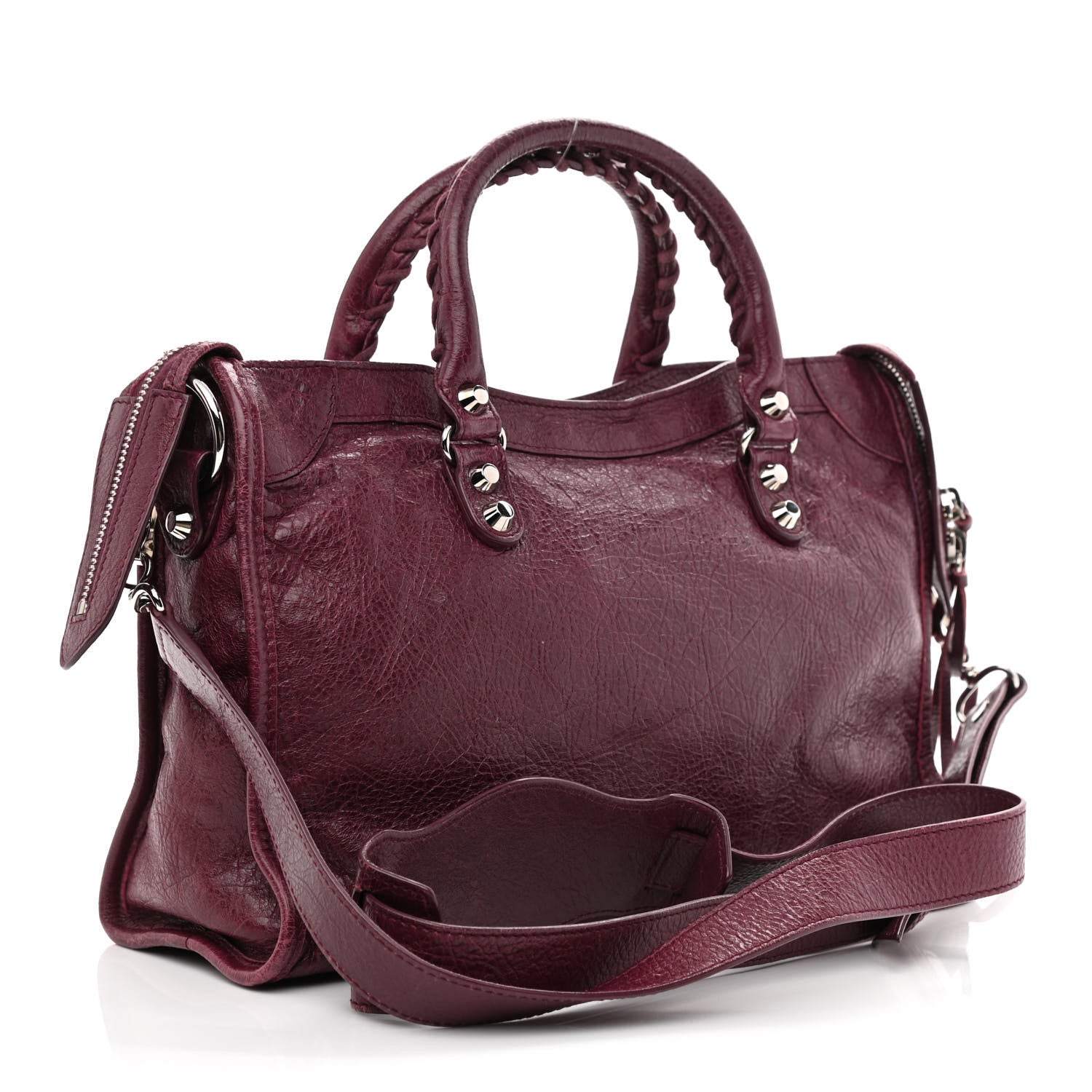 Balenciaga Agneau Classic Silver Hardware S City Violet Prune 3 of 10