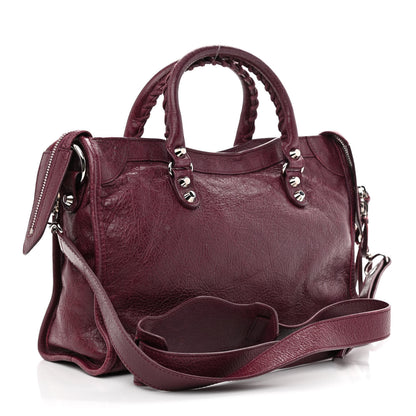 Balenciaga Agneau Classic Silver Hardware S City Violet Prune 3 of 10