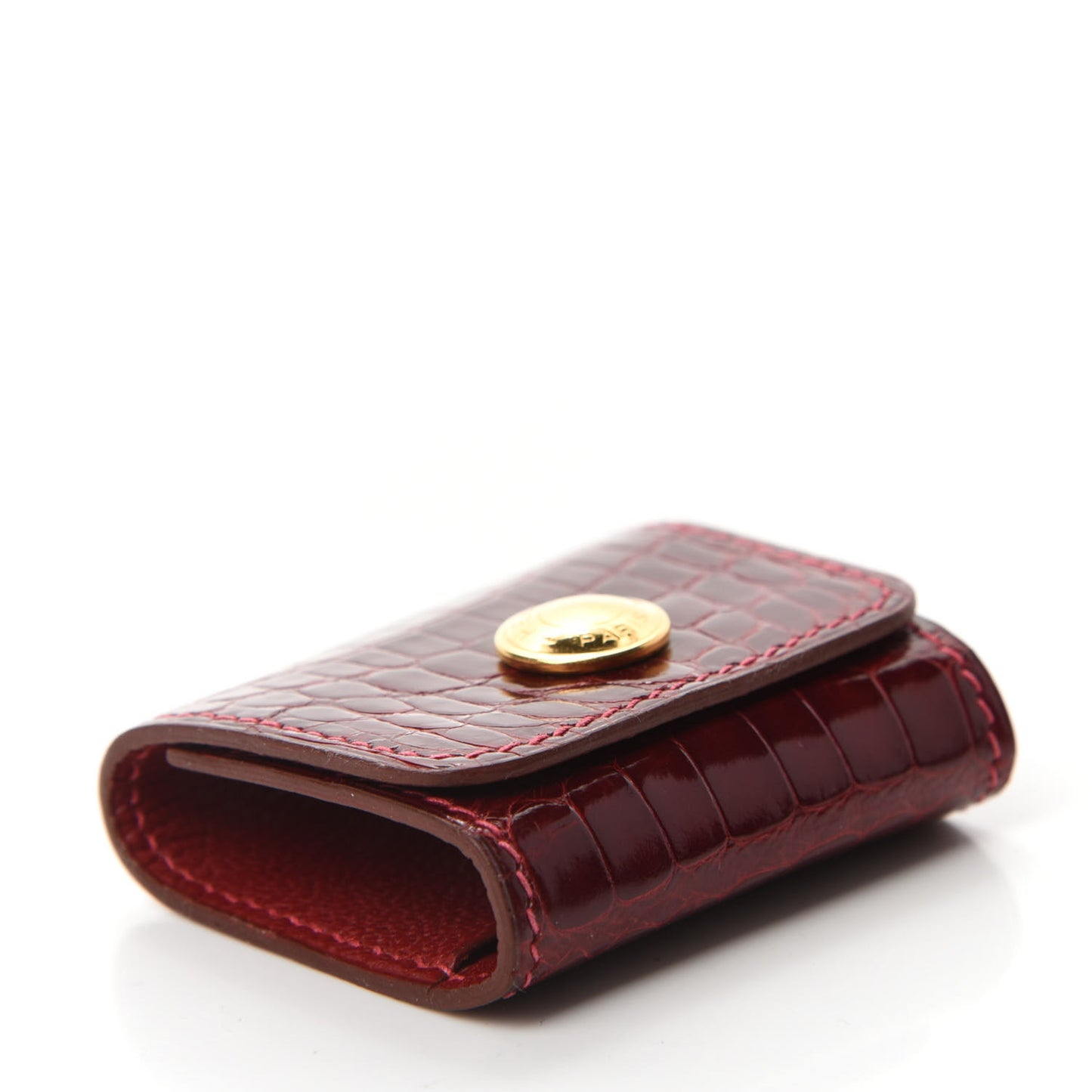 Shiny Alligator Post It Notepad Holder PM Rouge H