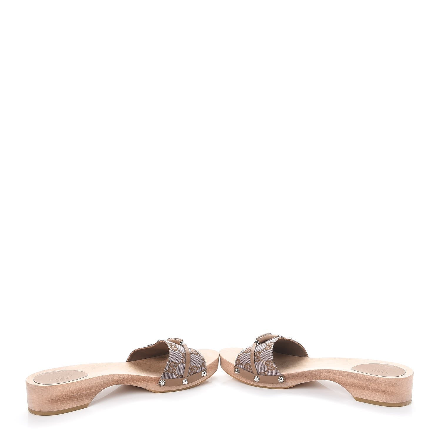 Gucci Monogram Icon Bit Wood Clogs 40 Mauve 5 of 12