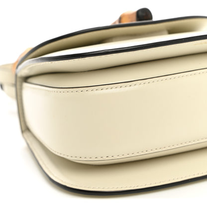 Gucci Boarded Dyana Lux Calfskin Web Mini Bamboo 1947 Top Handle Bag Mystic White 7 of 9