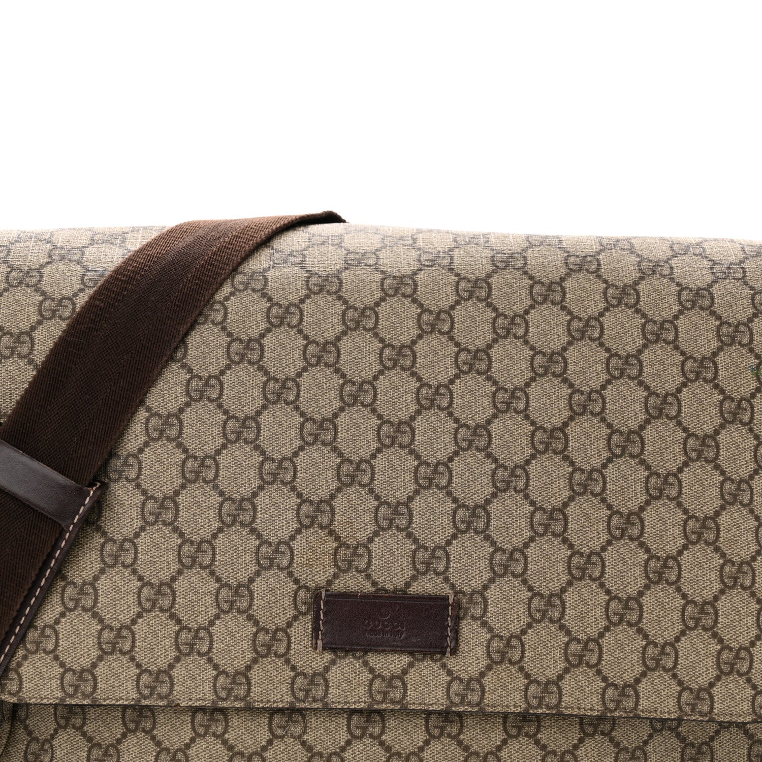 Gucci GG Plus Monogram Messenger Diaper Bag Dark Brown 8 of 26