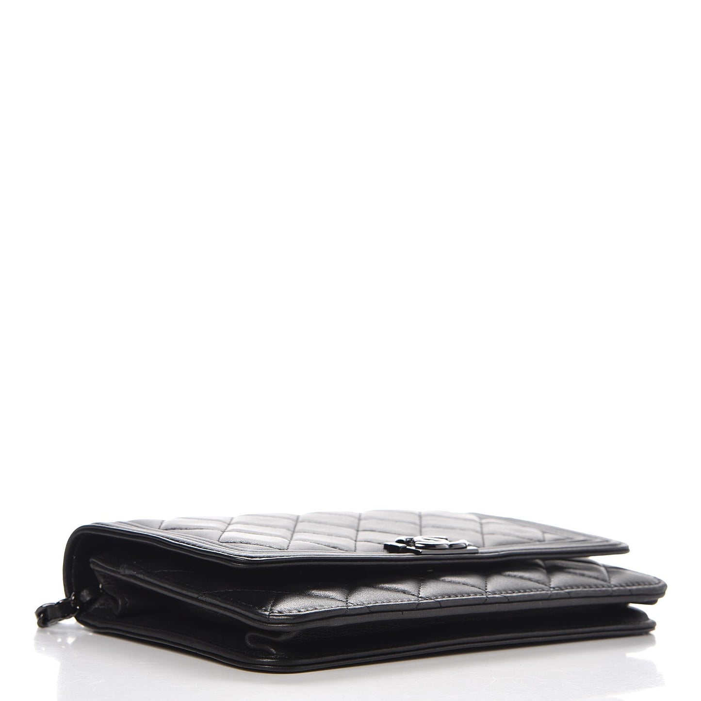 Calfskin Quilted Boy Wallet On Chain WOC So Black