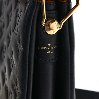 Louis Vuitton Lambskin Embossed Monogram Coussin MM Black 9 of 9