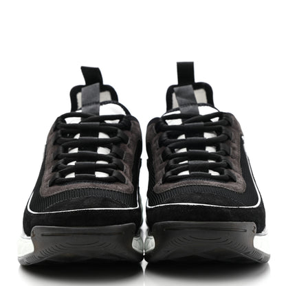 Chanel Fabric Suede CC Sneakers 39 Black Dark Grey 2 of 10