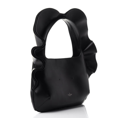 Valentino Garavani Nappa Atelier 04 Rouches Edition Small Ruffle Hobo Black 2 of 10
