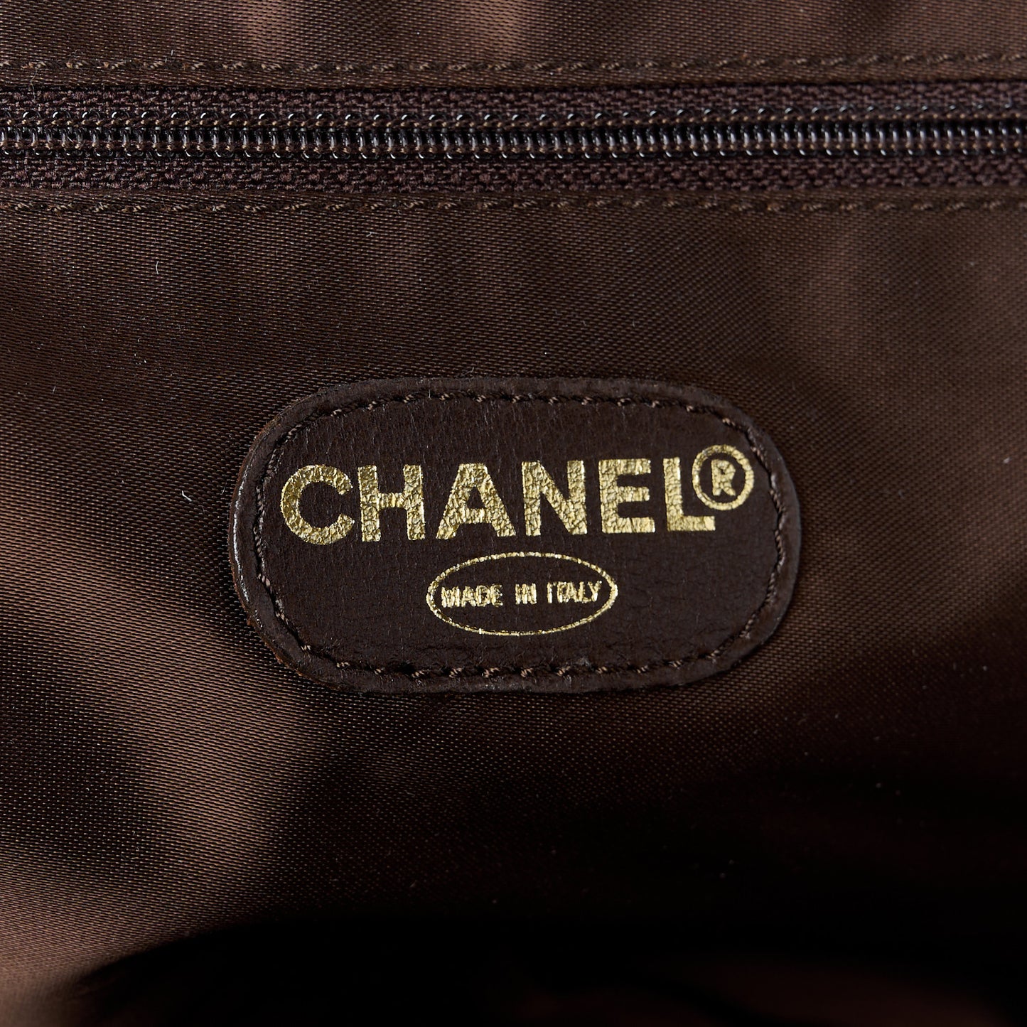 Suede Shopping Chain Tote Brown