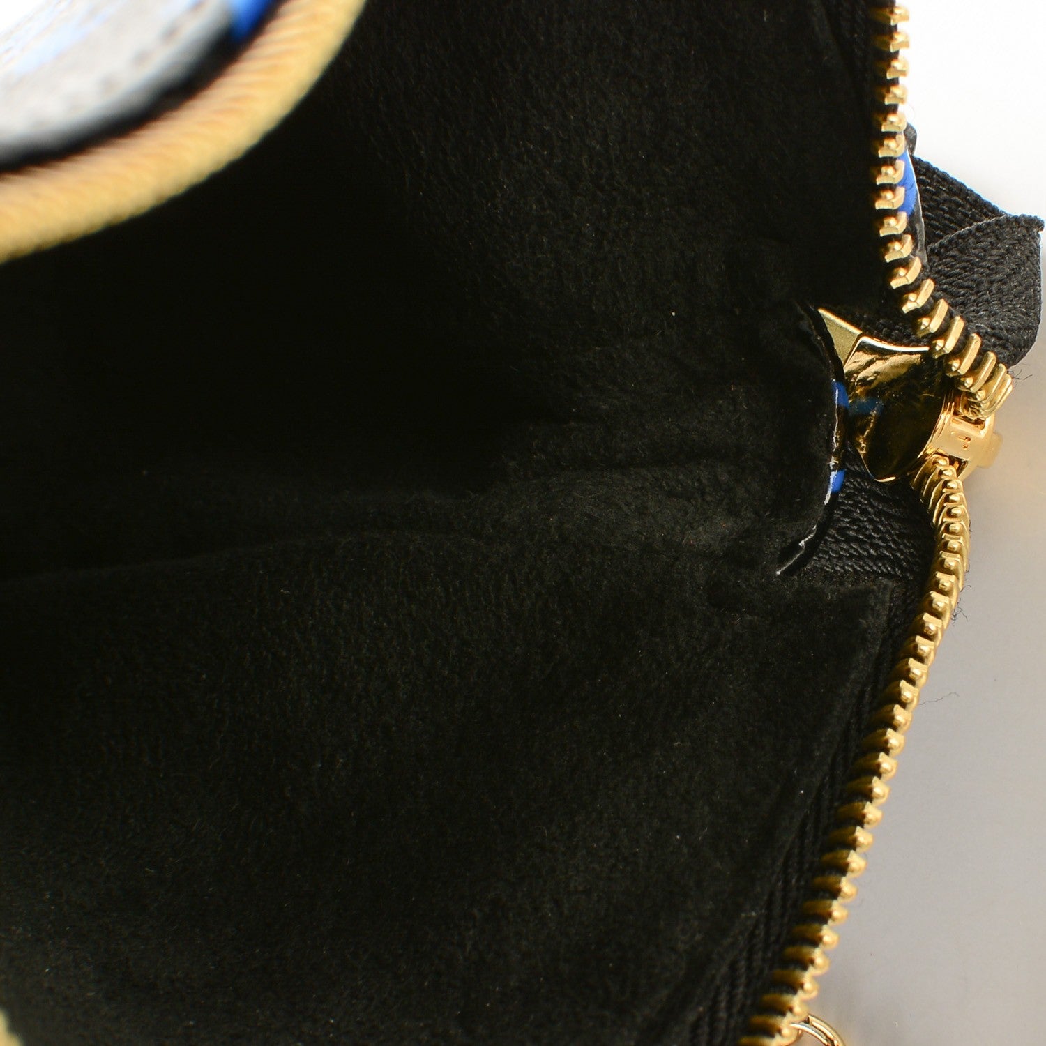 Louis Vuitton Colored Monogram Mini Pochette Accessories Blue Black 7 of 7