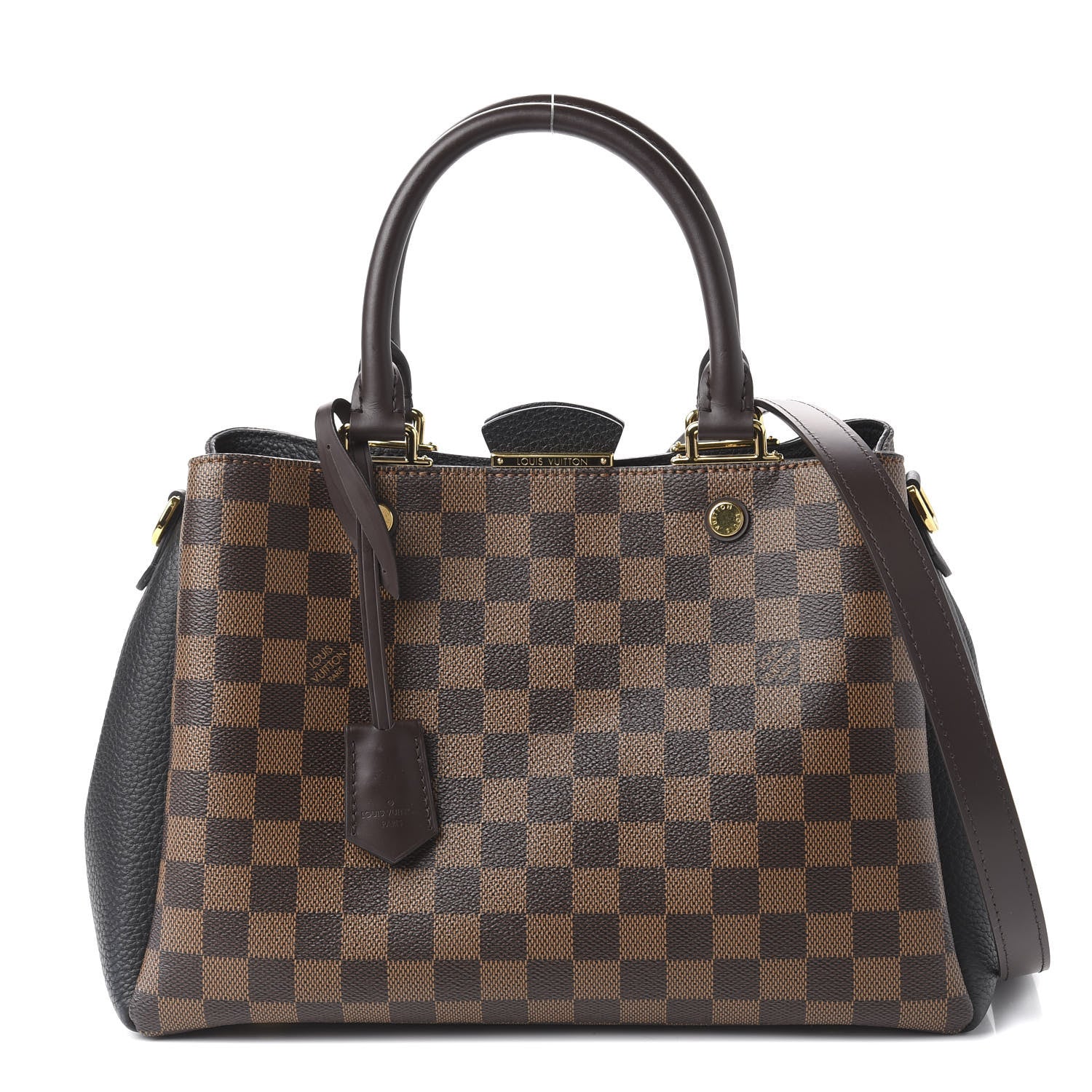 Louis Vuitton Damier Ebene Cuir Taurillon Brittany Black 1 of 8