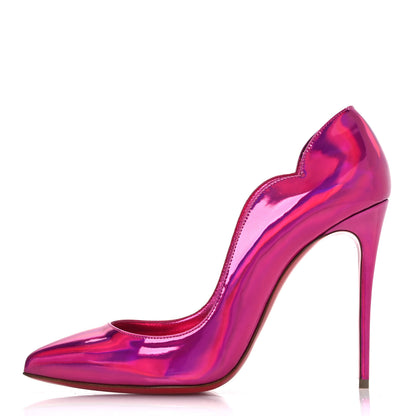 Christian Louboutin Metallic Patent Psychic Hot Chick 100 Pumps 39 Fuxia 1 of 13