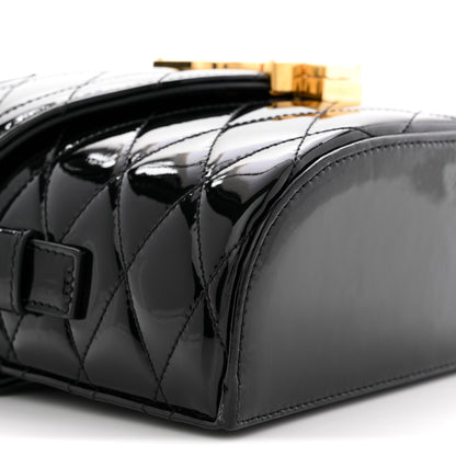 Saint Laurent Patent Matelasse Monogram June Box Bag Black 9 of 12