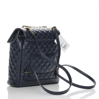 Chanel Calfskin Quilted Large Urban Spirit Backpack Navy 3 of 9
