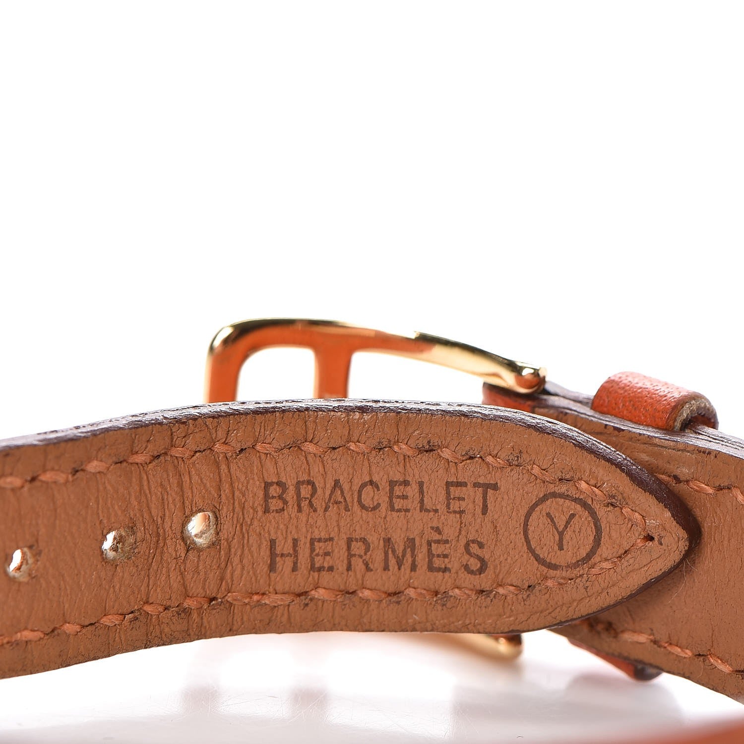 Hermes Stainless Steel Swift 20mm Kelly Cadena Quartz Watch Orange 5 of 10