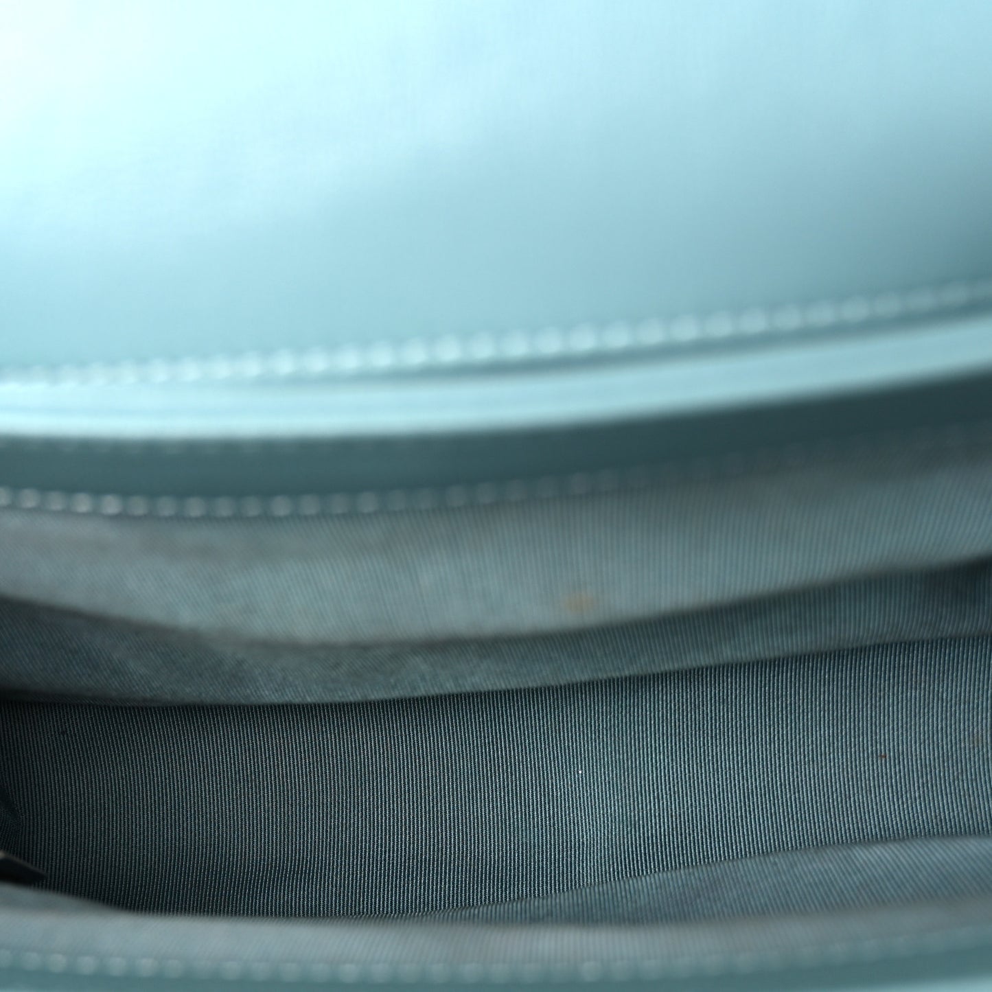 Lambskin Chevron Quilted Gold Top Handle Flap Bag Blue