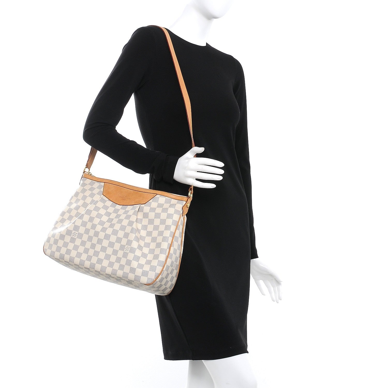 Louis Vuitton Damier Azur Siracusa MM 2 of 10