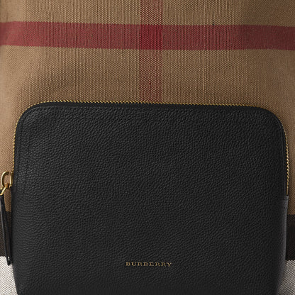Burberry Mega Check Calfskin Abbeydale Simple Backpack Black Camel 8 of 8