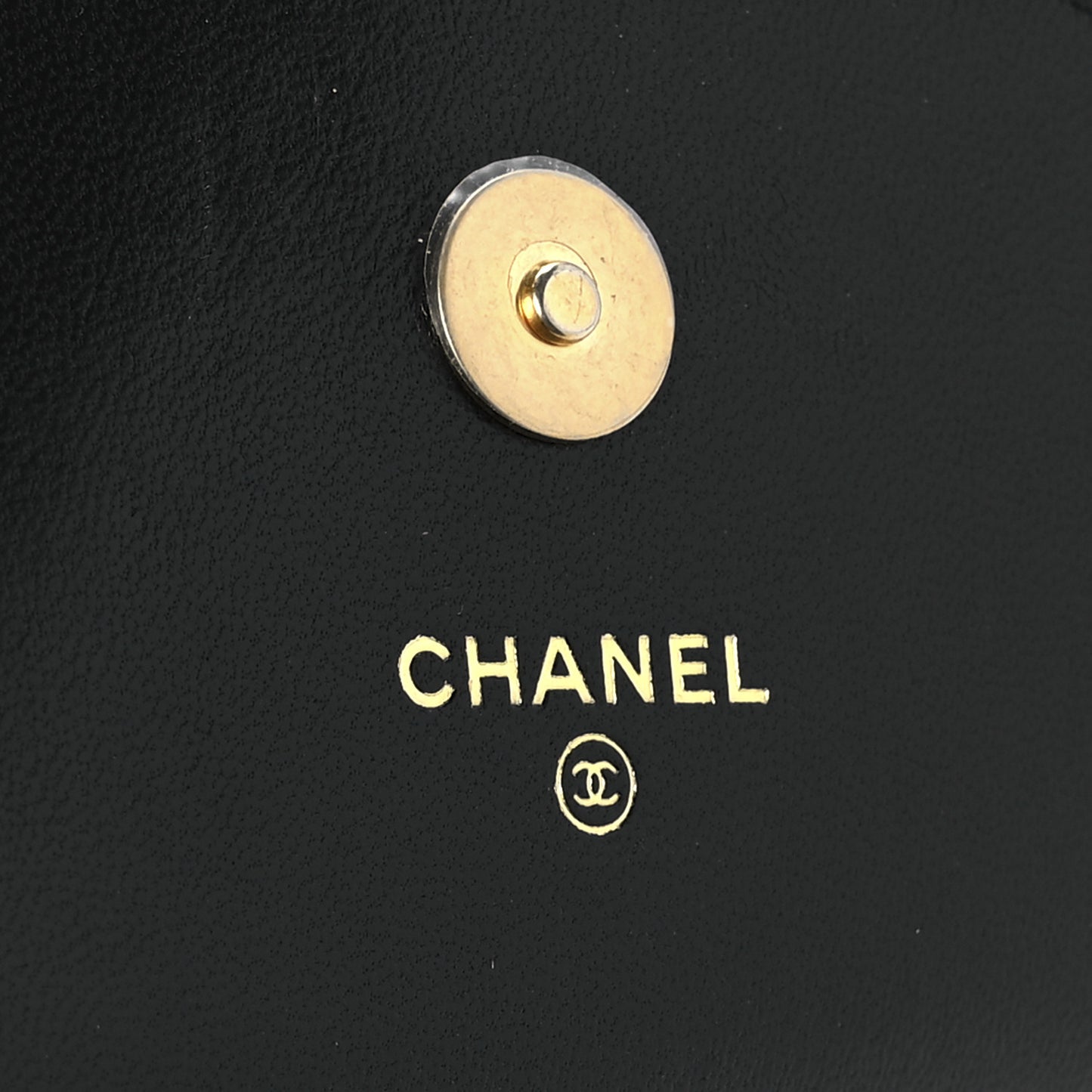 Lambskin Quilted Chanel 19 Phone Holder With Chain Black